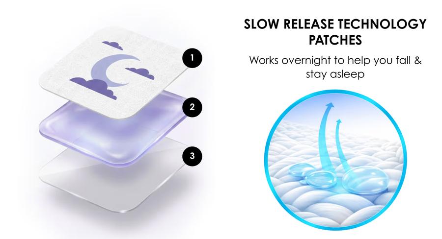 Three-layer slow release patch diagram
